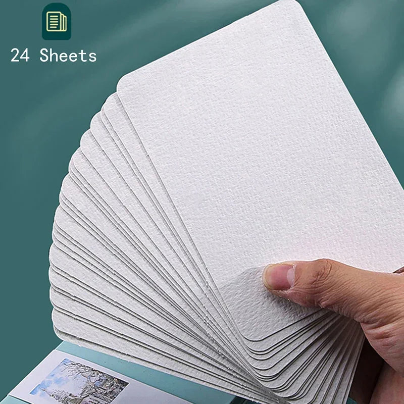 Buy The Best By Artsulli - Art is Long Life Short - Potentate Watercolor Book Artist-grade Cotton A6 Rough-grained Paper 300g Postcard Tin