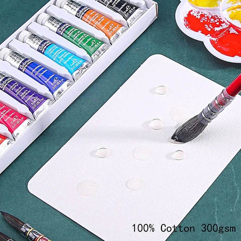 Buy The Best By Artsulli - Art is Long Life Short - Potentate Watercolor Book Artist-grade Cotton A6 Rough-grained Paper 300g Postcard Tin