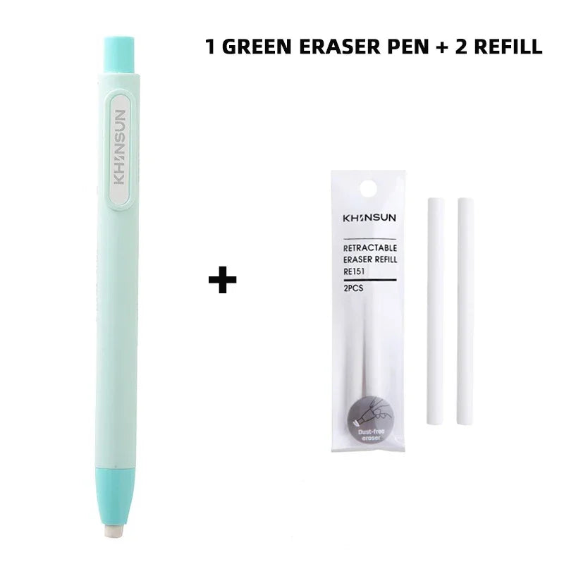 Buy The Best By Artsulli - Art is Long Life Short - Press Eraser Pen with Replaceable Core Retractable and Pushable for Students Children