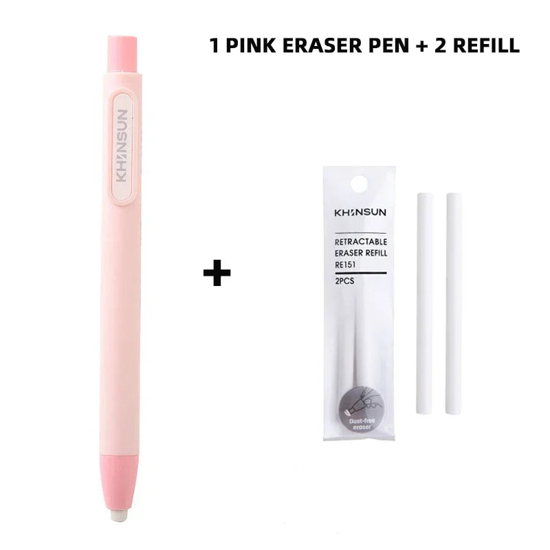 Buy The Best By Artsulli - Art is Long Life Short - Press Eraser Pen with Replaceable Core Retractable and Pushable for Students Children