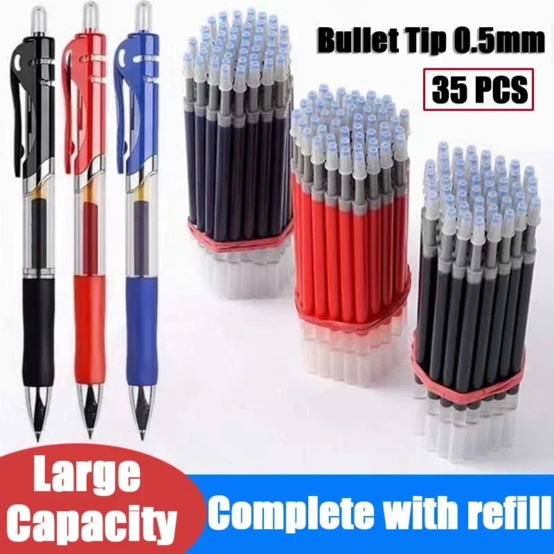 Buy The Best By Artsulli - Art is Long Life Short - Press Gel Pen Signature pens Blue Black Red Refill Bullet tip School office supplies