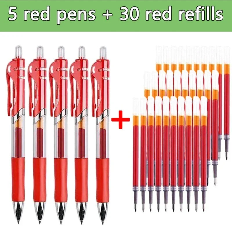 Buy The Best By Artsulli - Art is Long Life Short - Press Gel Pen Signature pens Blue Black Red Refill Bullet tip School office supplies