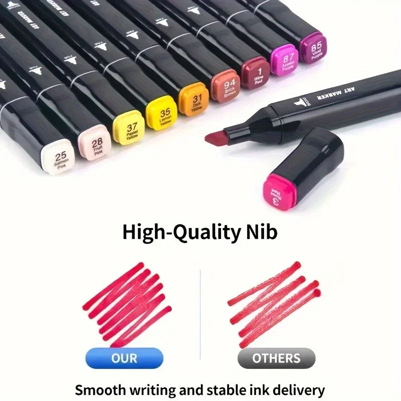 Buy The Best By Artsulli - Art is Long Life Short - Professional Permanent Sketch Markers – Colored Dual-Head Set for Illustrations &