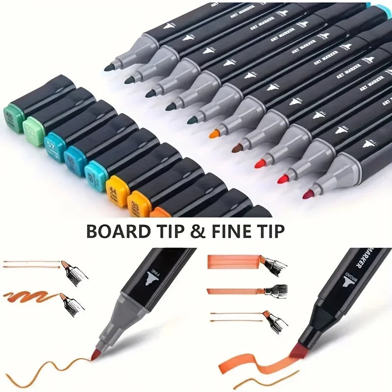 Buy The Best By Artsulli - Art is Long Life Short - Professional Permanent Sketch Markers – Colored Dual-Head Set for Illustrations &
