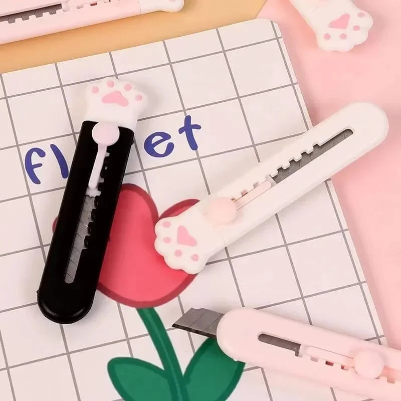 Buy The Best By Artsulli - Art is Long Life Short - Retractable Mini Portable Cat Claw Utility Knife Cute Creative Exquisite Hand Account