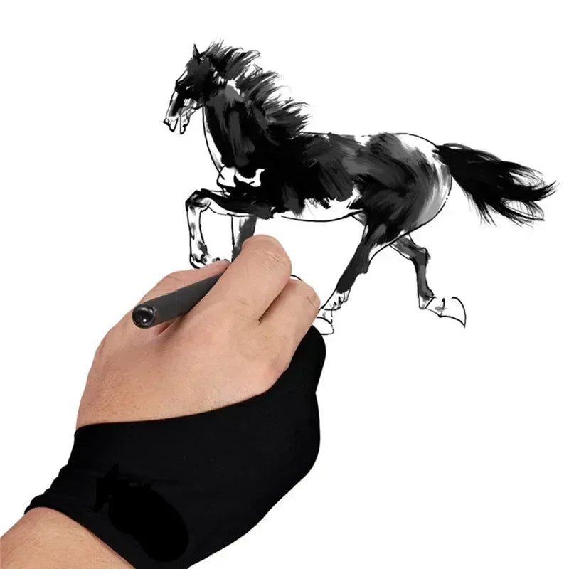 Buy The Best By Artsulli - Art is Long Life Short - S/M/L Two-Finger Drawing Gloves Anti-touch Anti-fouling for Tablet Digital Board Touch