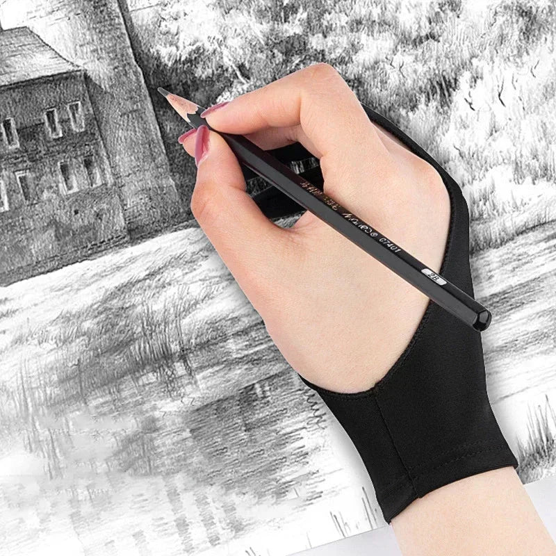 Buy The Best By Artsulli - Art is Long Life Short - S/M/L Two-Finger Drawing Gloves Anti-touch Anti-fouling for Tablet Digital Board Touch