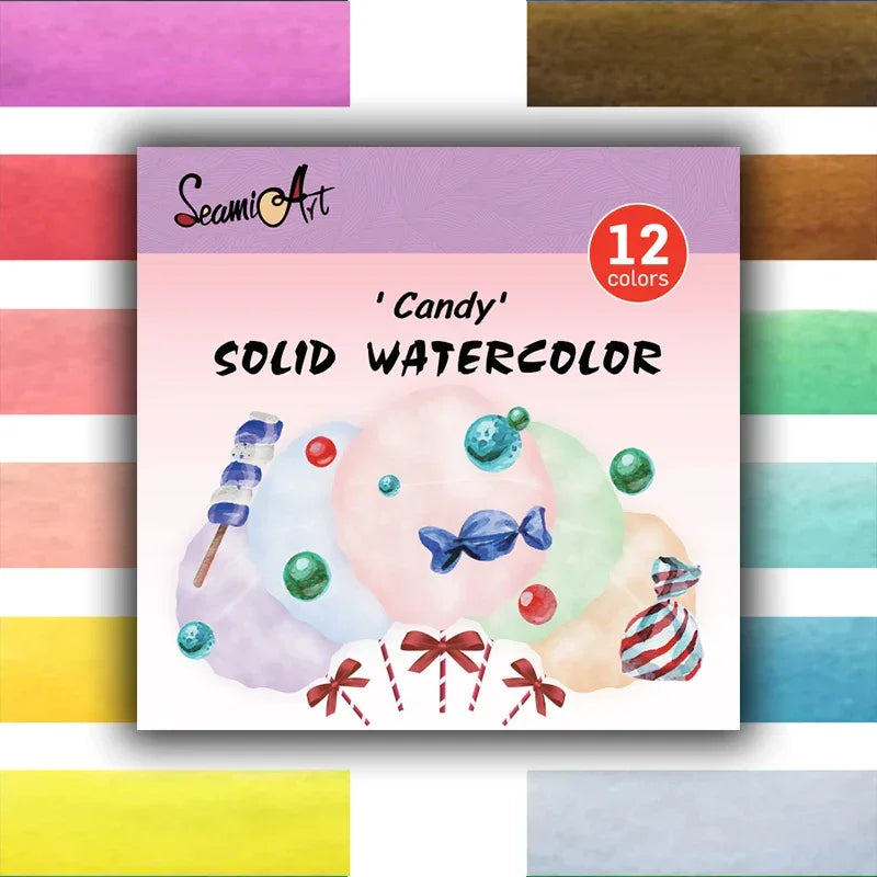 Buy The Best By Artsulli - Art is Long Life Short - SeamiArt 12Color Skin/Ocean/Candy/Morandi Solid Watercolor Set Simple Package