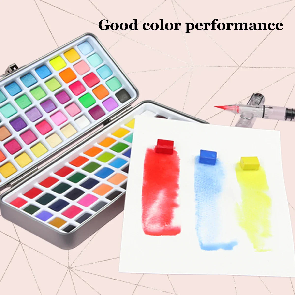 Buy The Best By Artsulli - Art is Long Life Short - Seamiart 50/72/90/100 Color Solid Watercolor Paint Set Basic Neone Glitter Pigments