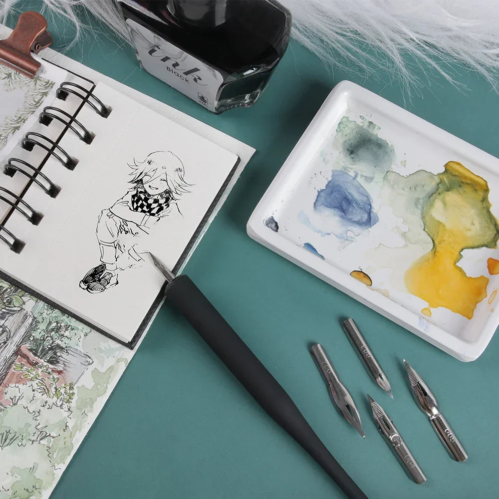 Buy The Best By Artsulli - Art is Long Life Short - SeamiArt 6pcs Dip Pen set 5pcs Nib and 1pc Holder for Artist Anime Comic Calligraphy