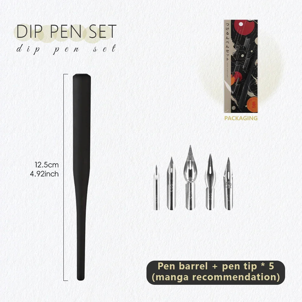 Buy The Best By Artsulli - Art is Long Life Short - SeamiArt 6pcs Dip Pen set 5pcs Nib and 1pc Holder for Artist Anime Comic Calligraphy