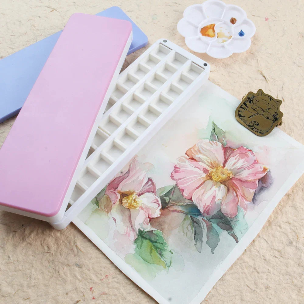 Buy The Best By Artsulli - Art is Long Life Short - SeamiArt Jenga Watercolor Case Painting Box For Half Full Pans Gouache Acrylic