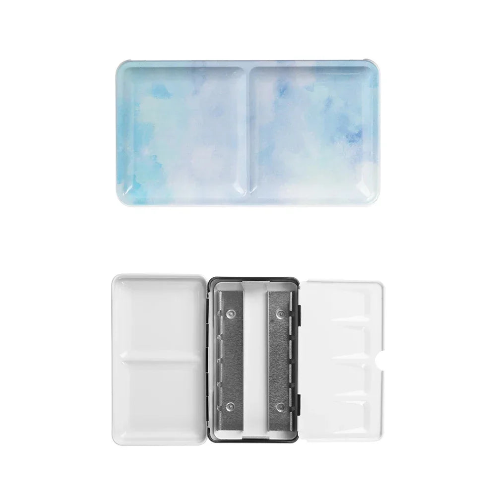 Buy The Best By Artsulli - Art is Long Life Short - SeamiArt Portable Metal Foldable Painting Box for Watercolor Subpackage Half Pans Solid