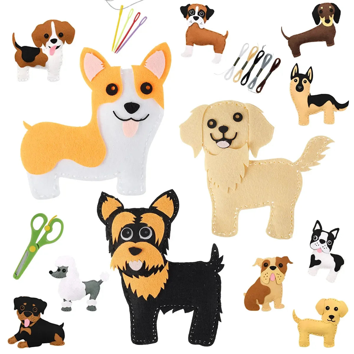 Buy The Best By Artsulli - Art is Long Life Short - Sewing Crafts Kits Forest Creatures DIY Felt Plush Animals for Beginner Kids