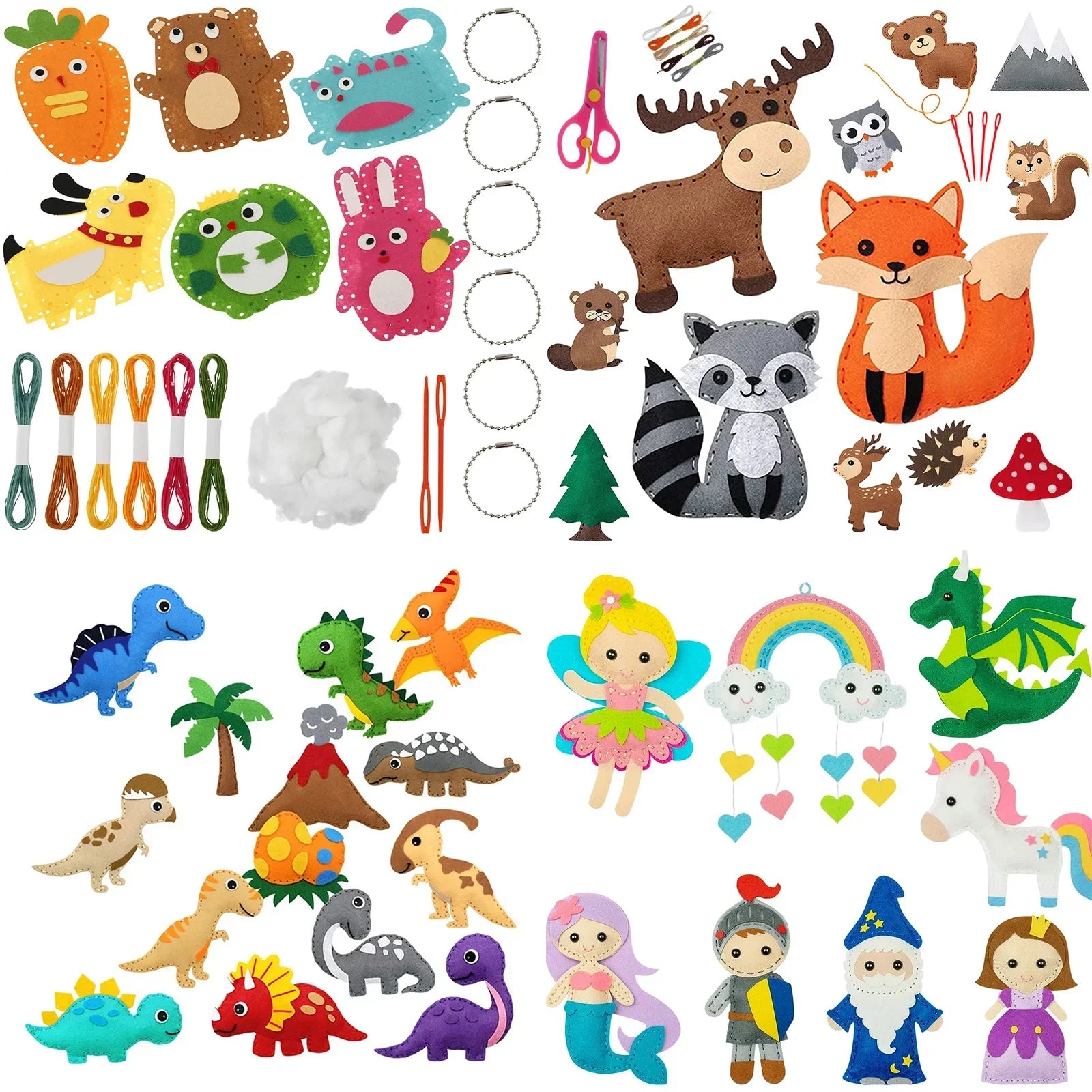 Buy The Best By Artsulli - Art is Long Life Short - Sewing Crafts Kits Forest Creatures DIY Felt Plush Animals for Beginner Kids