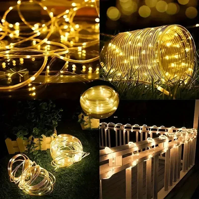 Buy The Best By Artsulli - Art is Long Life Short - Solar Rope Lights Outdoor 33FT 100LED String 8 Modes for Party Garden Yard Wedding