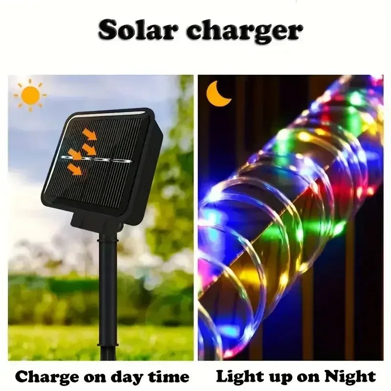Buy The Best By Artsulli - Art is Long Life Short - Solar Rope Lights Outdoor 33FT 100LED String 8 Modes for Party Garden Yard Wedding