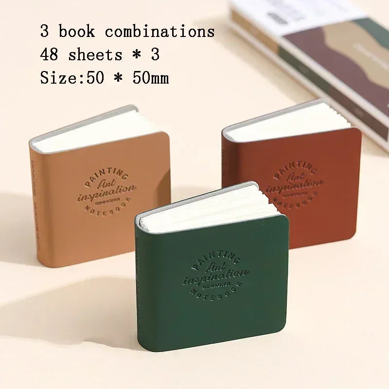 Buy The Best By Artsulli - Art is Long Life Short - Square Watercolor Sketchbook Set 3 Pack Mini Drawing Book Thick Paper for Painting