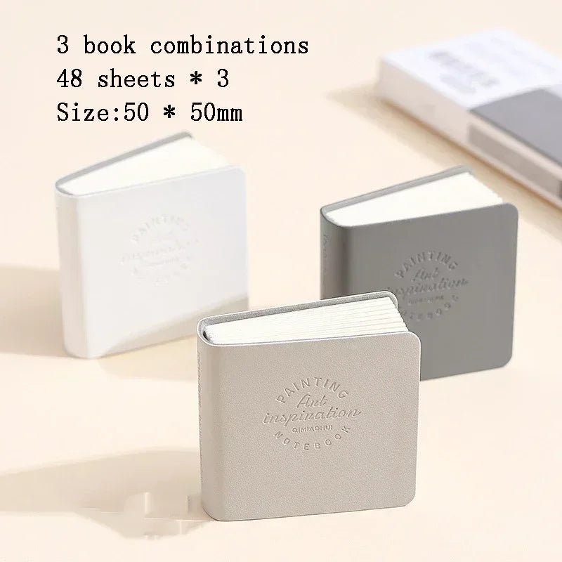 Buy The Best By Artsulli - Art is Long Life Short - Square Watercolor Sketchbook Set 3 Pack Mini Drawing Book Thick Paper for Painting