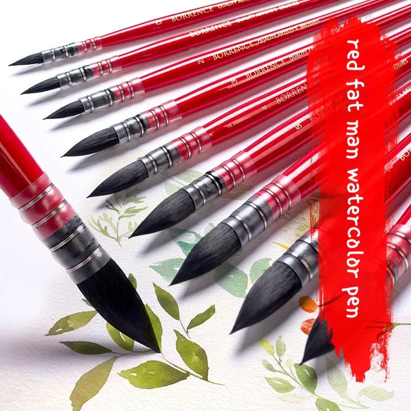 Buy The Best By Artsulli - Art is Long Life Short - Squirrel Hair Round Head Pointed Mop Brush Watercolor Paint Brushes Gouache Pen Hook
