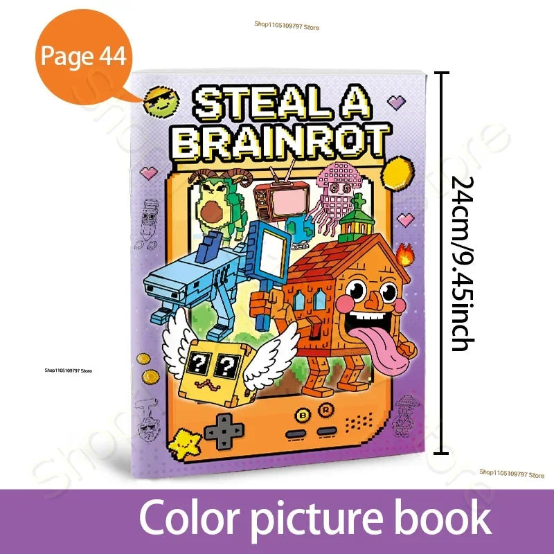 Buy The Best By Artsulli - Art is Long Life Short - Steal A Brainrot Coloring Books Sketchbook School Colors Painting Supplies 67 House 9
