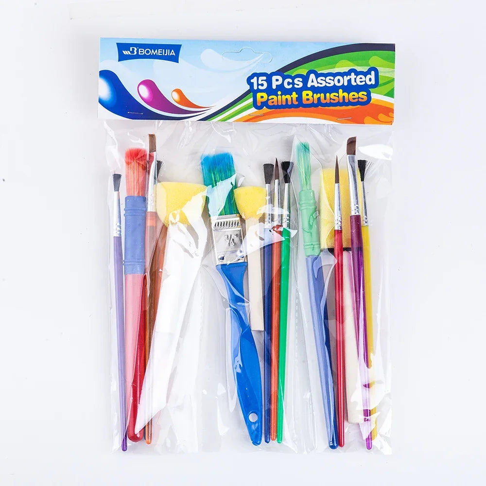 Buy The Best By Artsulli - Art is Long Life Short - Supplies Children’s Paintbrush Painting Set 15 Pcs Sponge For Children Graffiti - 2026