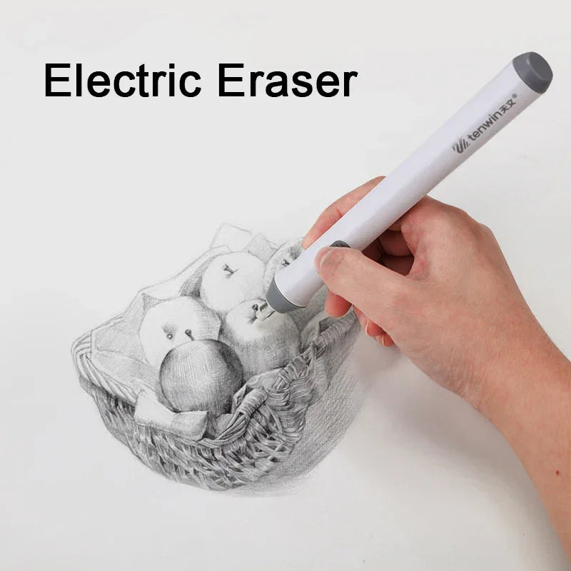 Buy The Best By Artsulli - Art is Long Life Short - Tenwin Adjustable Electric Rubber Eraser With Refills Battery Power For Sketch Drawing