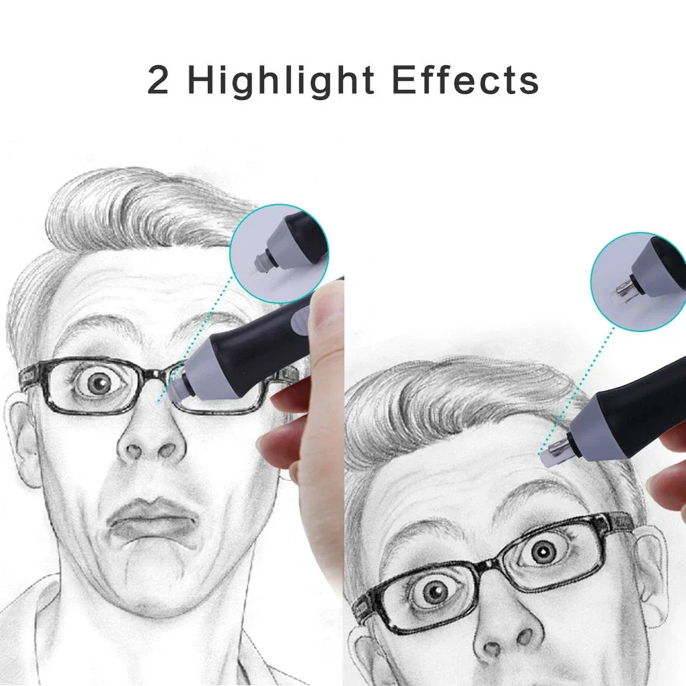 Buy The Best By Artsulli - Art is Long Life Short - Tenwin Adjustable Electric Rubber Eraser With Refills Battery Power For Sketch Drawing