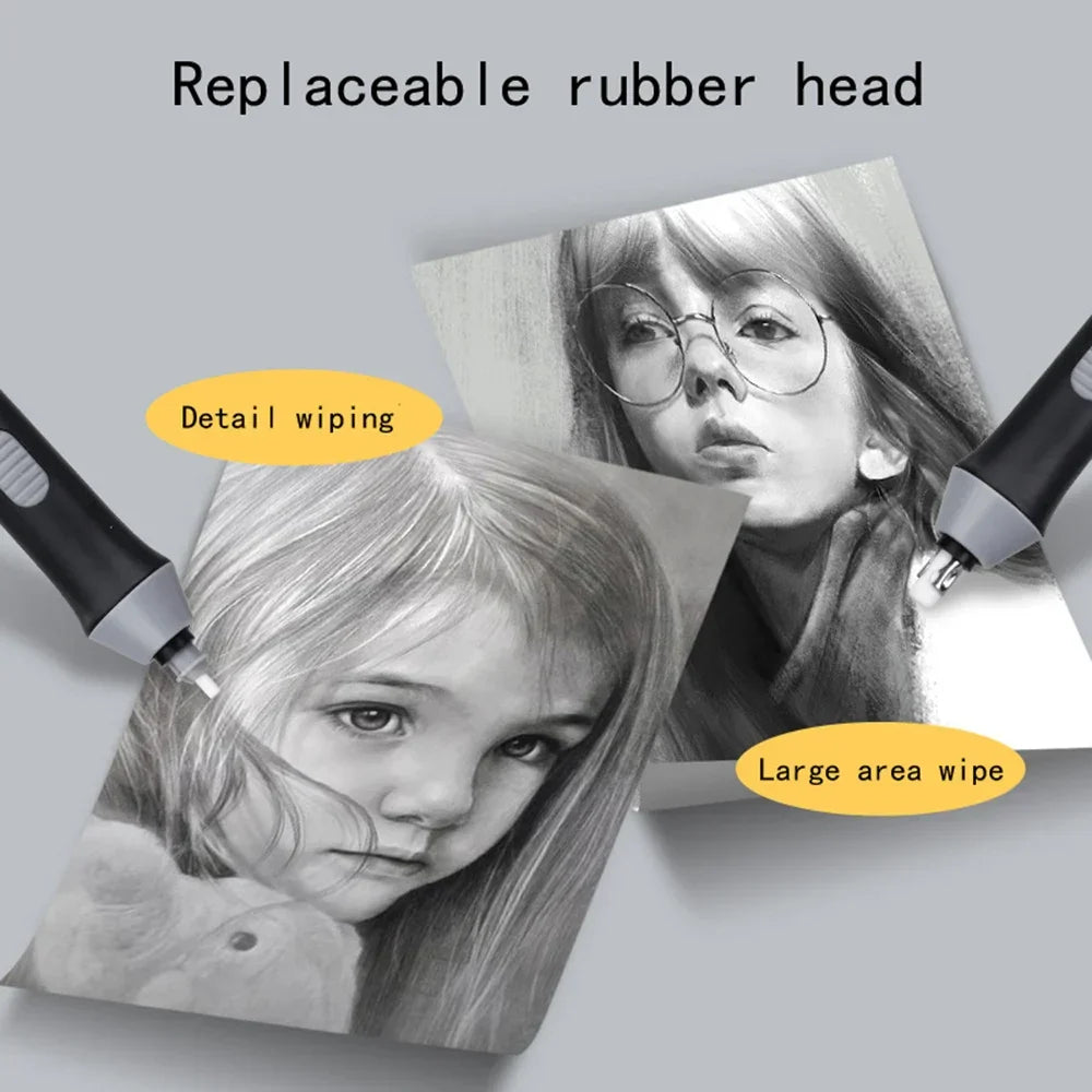 Buy The Best By Artsulli - Art is Long Life Short - Tenwin Adjustable Electric Rubber Eraser with Refills Battery Power for Sketch Drawing