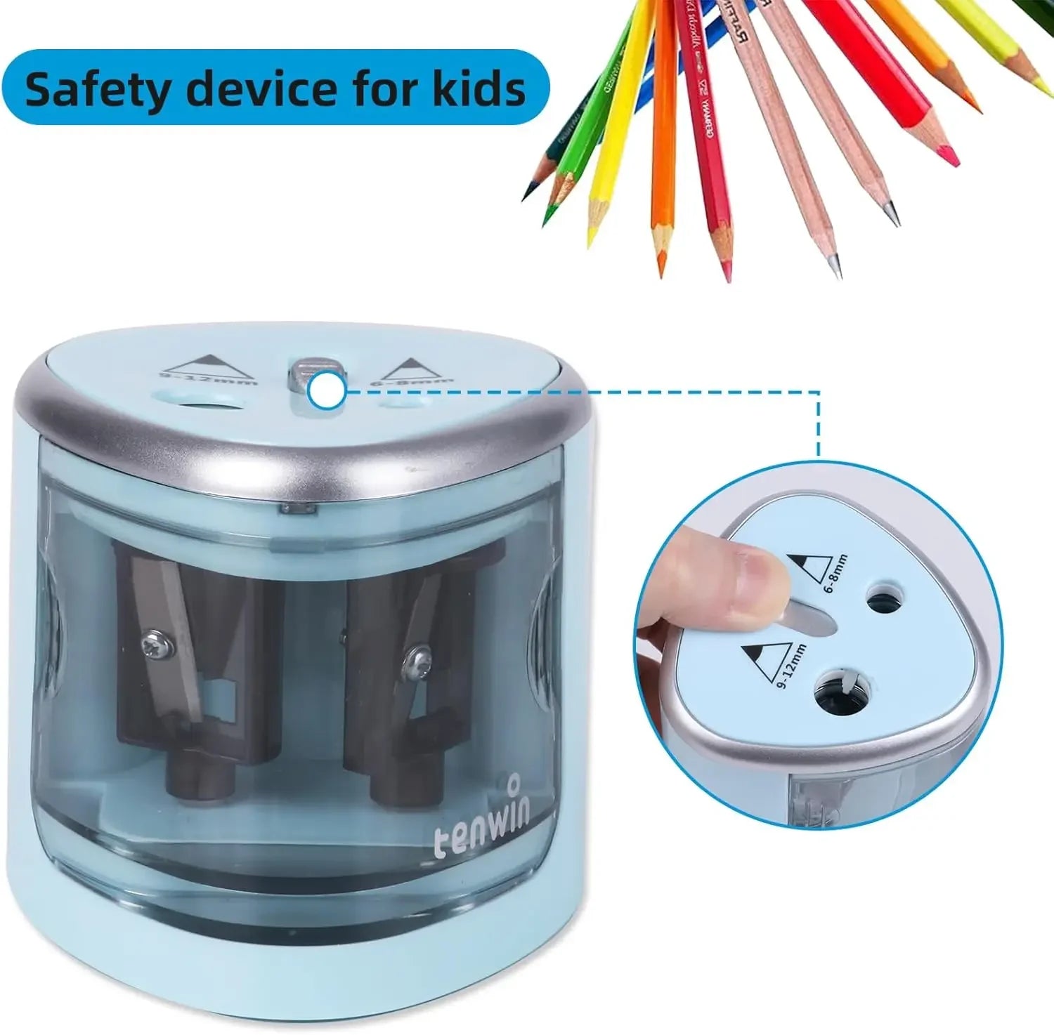 Buy The Best By Artsulli - Art is Long Life Short - Tenwin New Two-hole Electric Automatic Pencil Sharpener Switch Home Office School