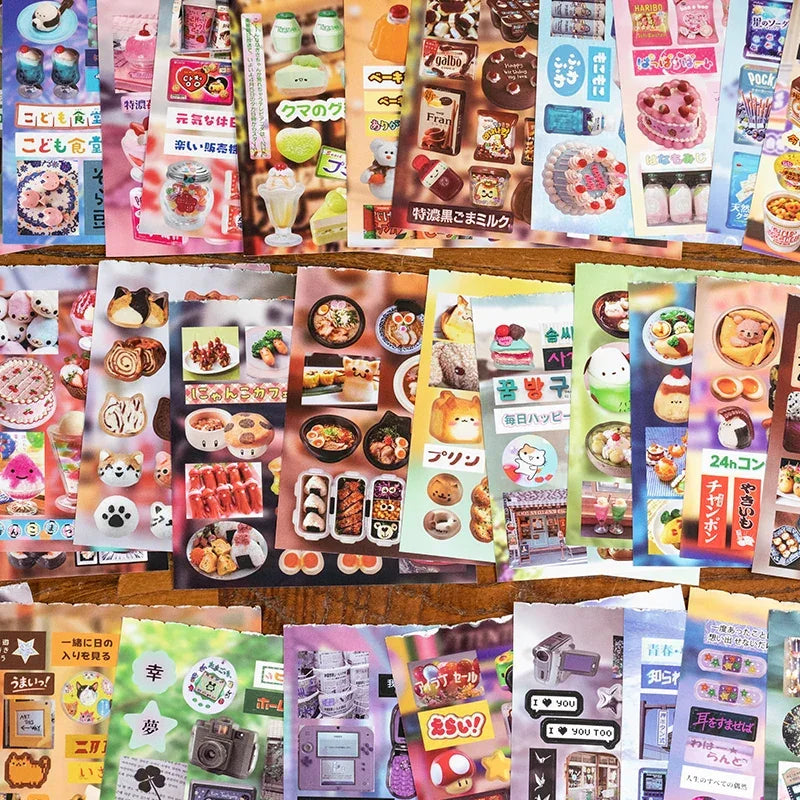 Buy The Best By Artsulli - Art is Long Life Short - TIANZI 20 Sheets PET Die cut Stickers book Retro Cartoon Decorative handmade