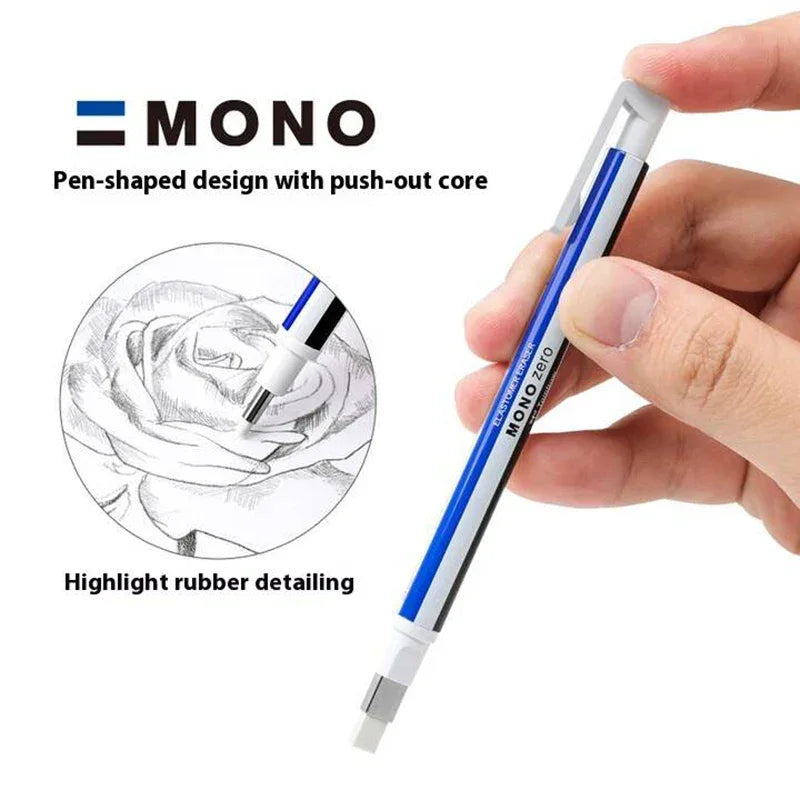 Buy The Best By Artsulli - Art is Long Life Short - Tombow Precision Refillable Eraser Pen for Artists Japanese Metal Tip 50mm Hard Core