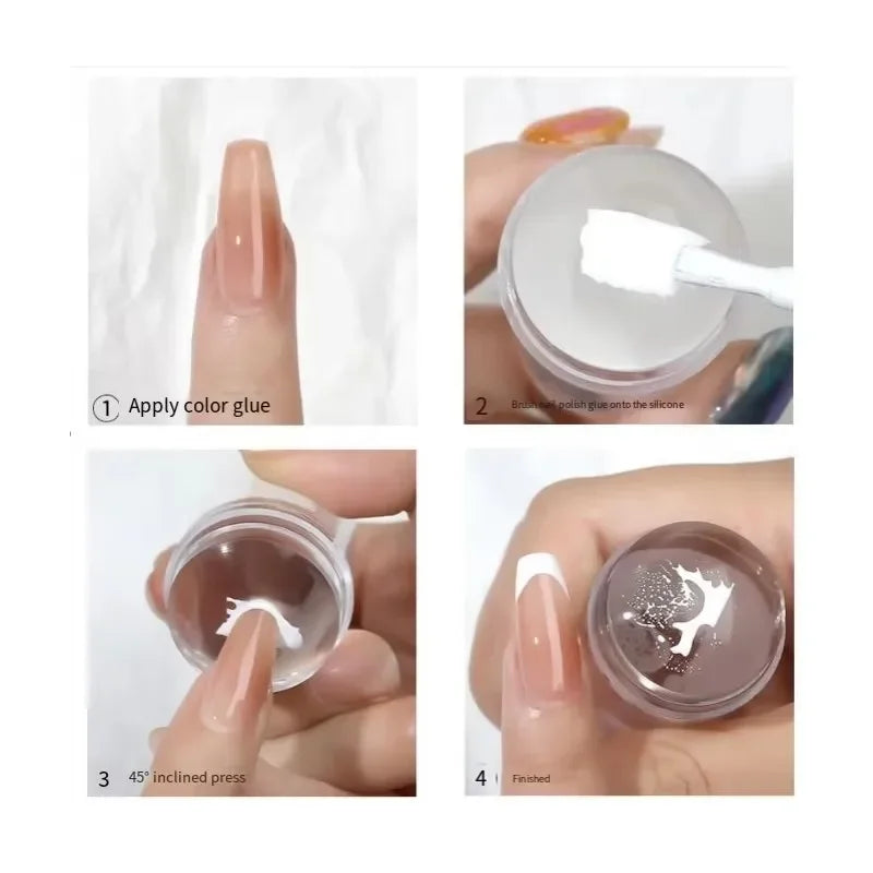 Buy The Best By Artsulli - Art is Long Life Short - Transparent Nail Stamper with Scraper 2-Piece Set Gel Silicone Head Stamping Plate