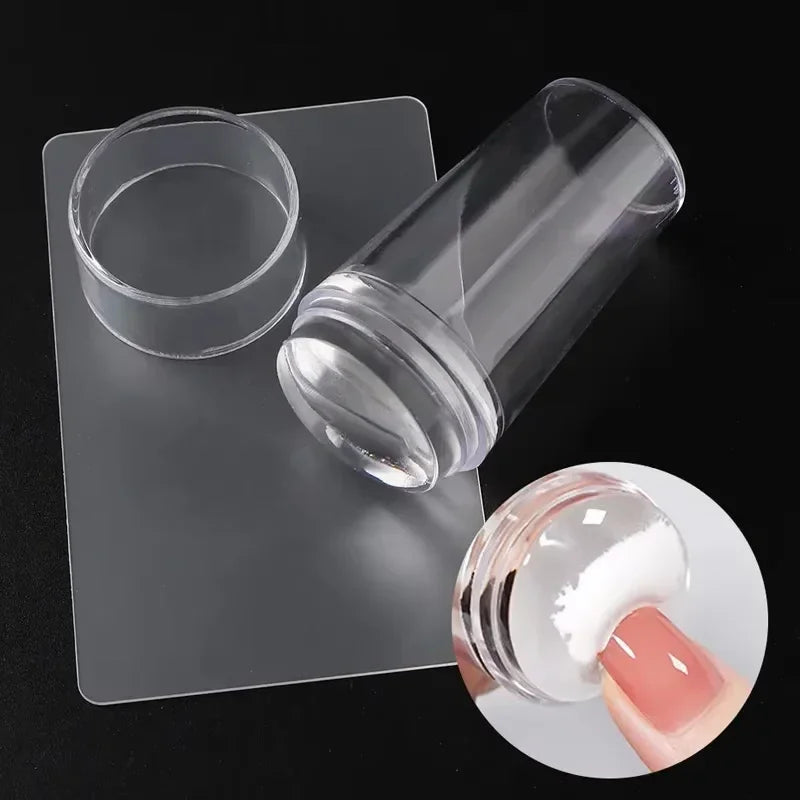 Buy The Best By Artsulli - Art is Long Life Short - Transparent Nail Stamper with Scraper 2-Piece Set Gel Silicone Head Stamping Plate