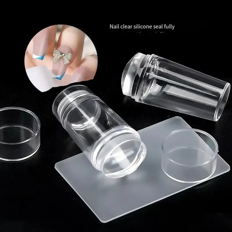Buy The Best By Artsulli - Art is Long Life Short - Transparent Nail Stamper with Scraper 2-Piece Set Gel Silicone Head Stamping Plate