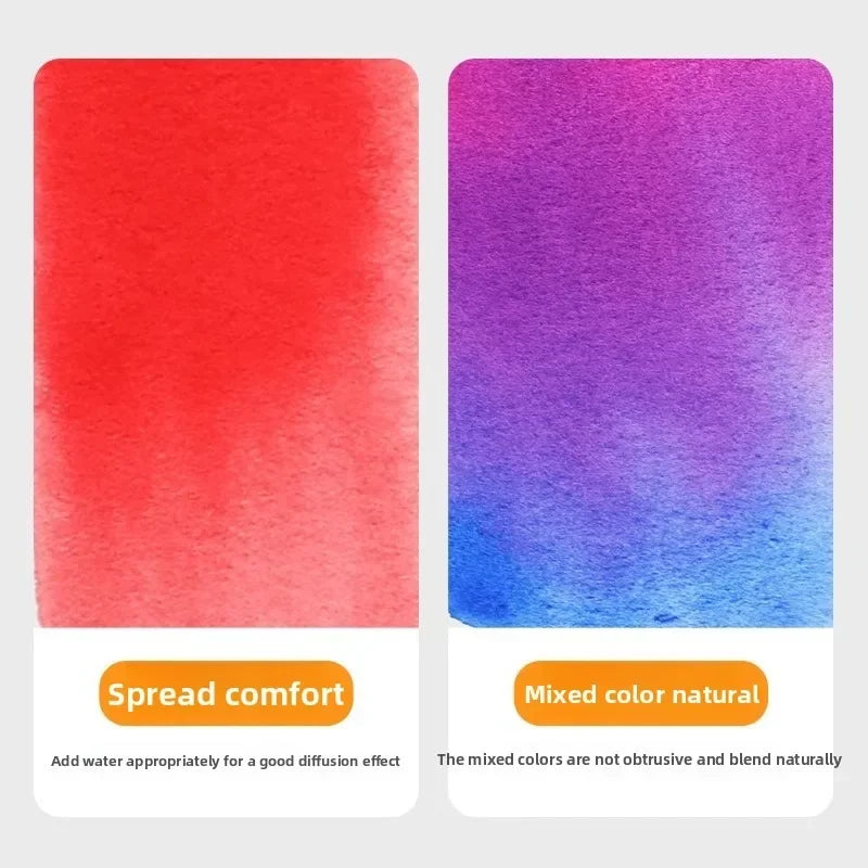 Buy The Best By Artsulli - Art is Long Life Short - Transparent Watercolor Semi-Dry Solid Paints Set for Beginners Student Supplies
