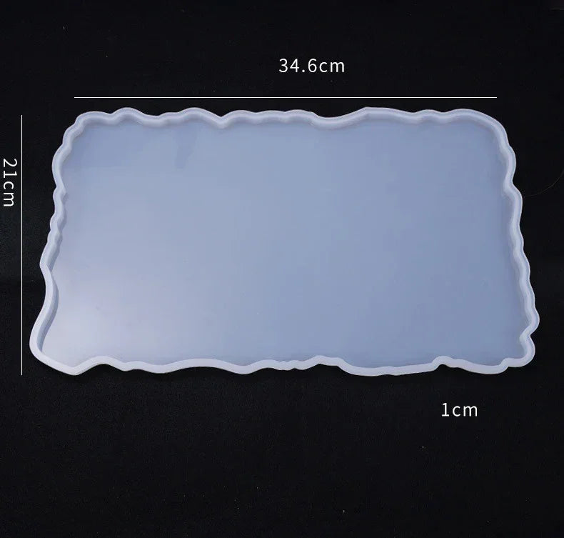 Buy The Best By Artsulli - Art is Long Life Short - Tray Epoxy Resin Silicone Mold DIY Large Rectangle Tea Plate Coaster For Home