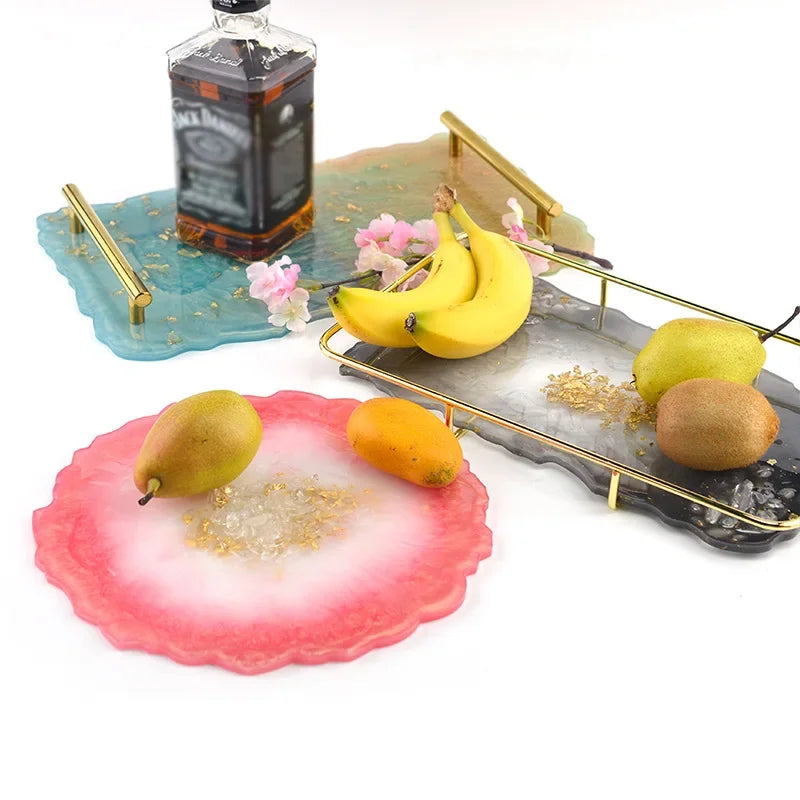 Buy The Best By Artsulli - Art is Long Life Short - Tray Epoxy Resin Silicone Mold DIY Large Rectangle Tea Plate Coaster For Home
