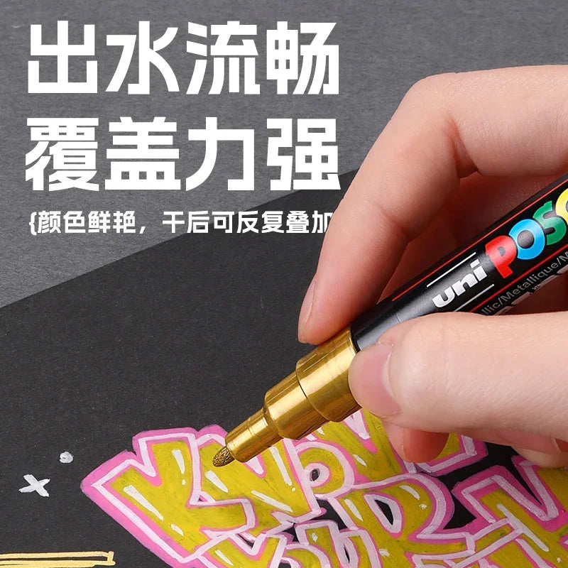 Buy The Best By Artsulli - Art is Long Life Short - UNI POSCA Markers Set PC-1M/3M/5M Permanent Acrylic Paint Pen Quick Dry Graffiti