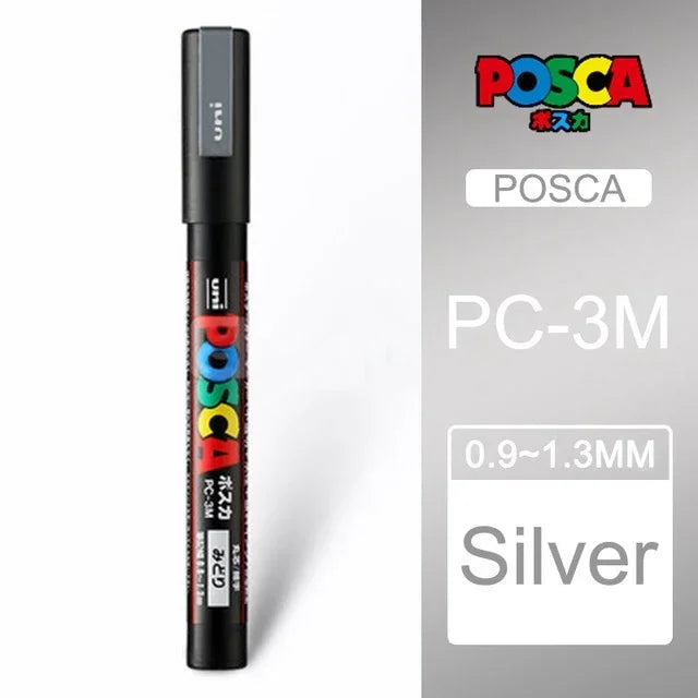 Buy The Best By Artsulli - Art is Long Life Short - UNI POSCA Markers Set PC-1M/3M/5M Permanent Acrylic Paint Pen Quick Dry Graffiti