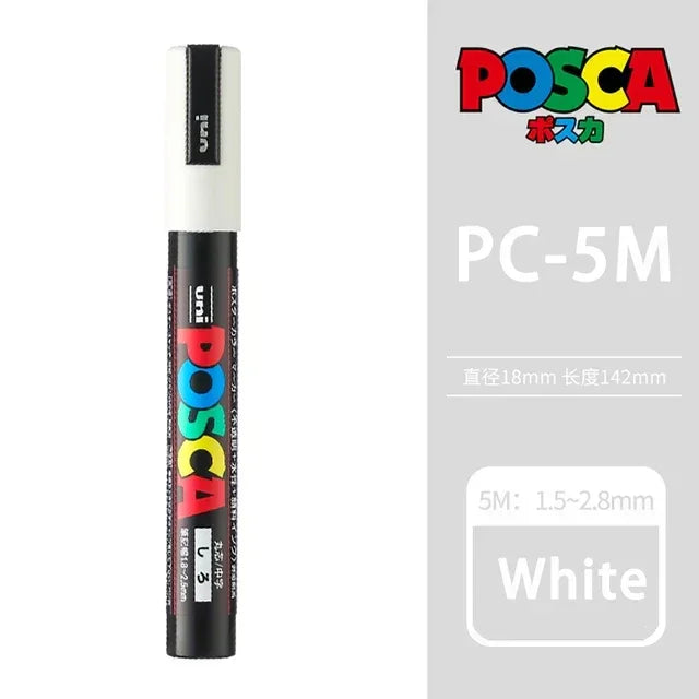 Buy The Best By Artsulli - Art is Long Life Short - UNI POSCA Markers Set PC-1M/3M/5M Permanent Acrylic Paint Pen Quick Dry Graffiti