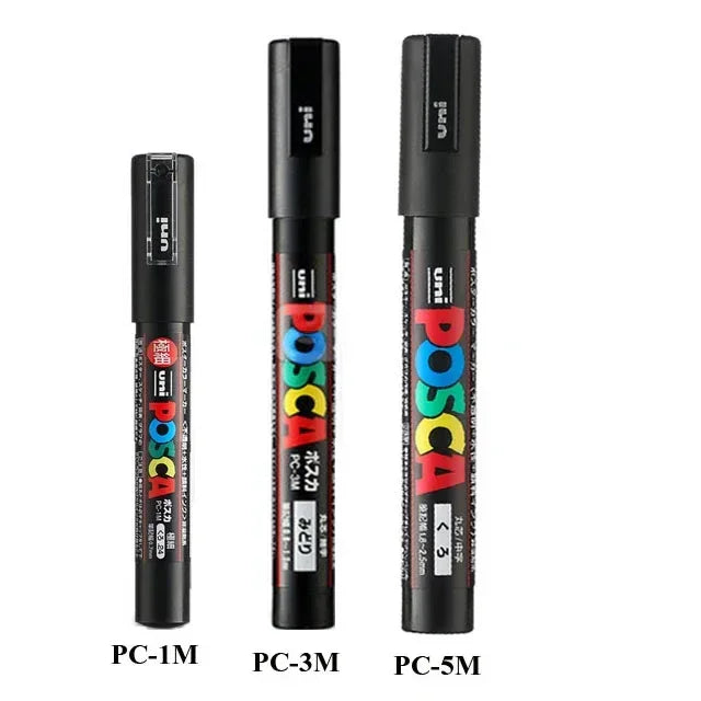 Buy The Best By Artsulli - Art is Long Life Short - UNI POSCA Markers Set PC-1M/3M/5M Permanent Acrylic Paint Pen Quick Dry Graffiti