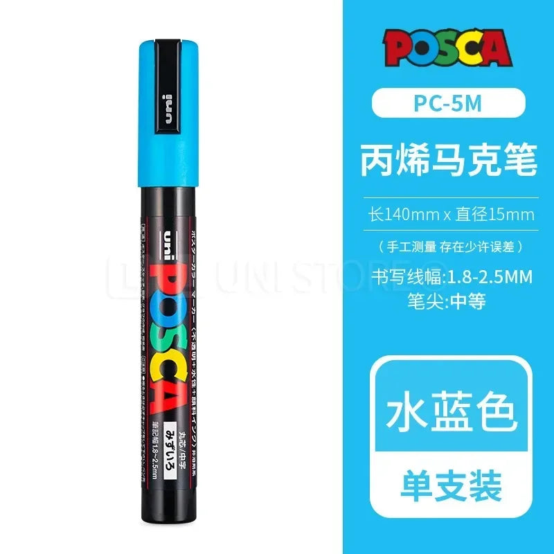 Buy The Best By Artsulli - Art is Long Life Short - Uni Posca PC-1M 3M 5m marker pen acrylic paint full color markers art supplies