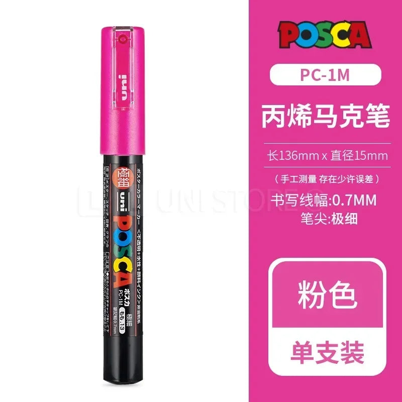Buy The Best By Artsulli - Art is Long Life Short - Uni Posca PC-1M 3M 5m marker pen acrylic paint full color markers art supplies