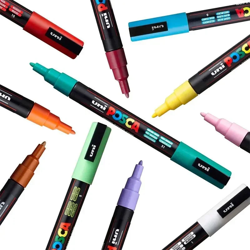 Buy The Best By Artsulli - Art is Long Life Short - Uni Posca PC-1M 3M 5m marker pen acrylic paint full color markers art supplies