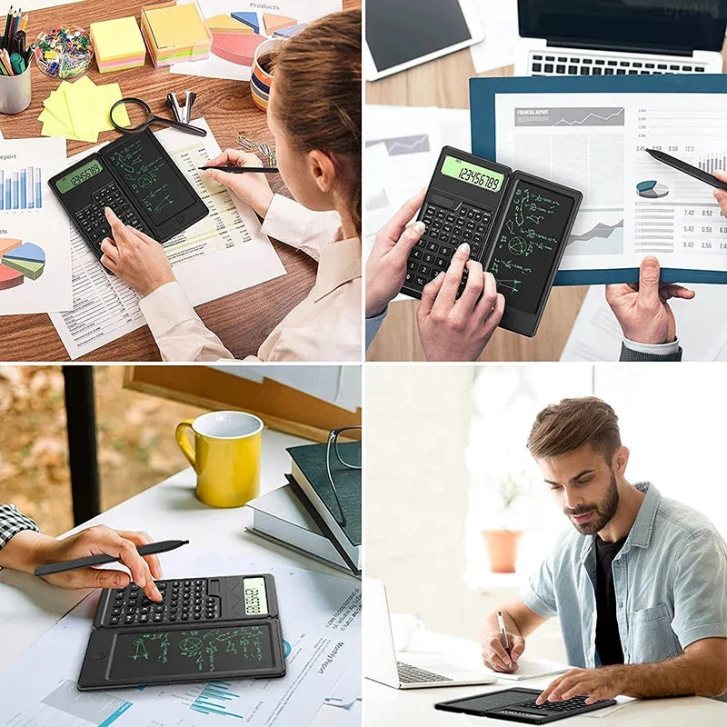 Buy The Best By Artsulli - Art is Long Life Short - VAORLO 2 IN 1 Foldable Scientific Calculators With 6 Inch Writing Tablet Digital
