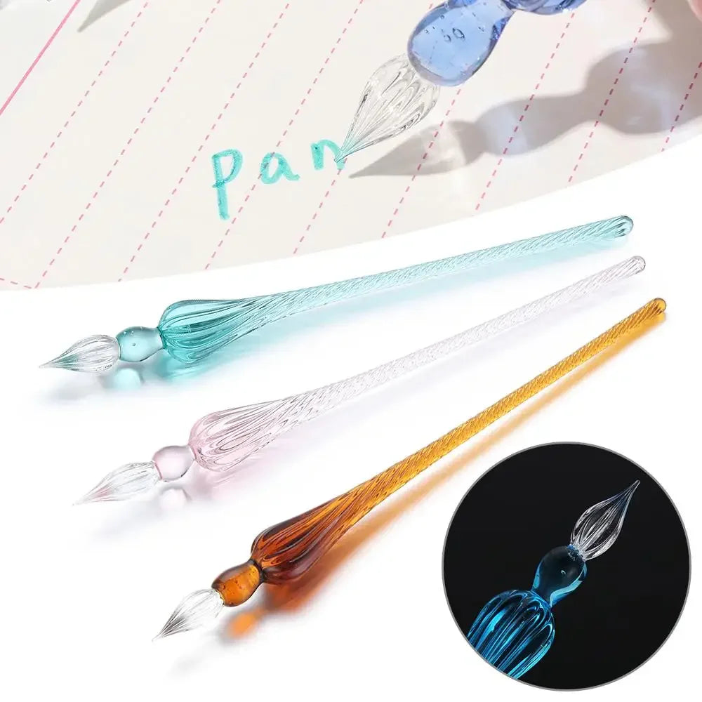 Buy The Best By Artsulli - Art is Long Life Short - Vintage Glass Dip Dipping Pen Painting Supplies Reusable Filling Ink Signature