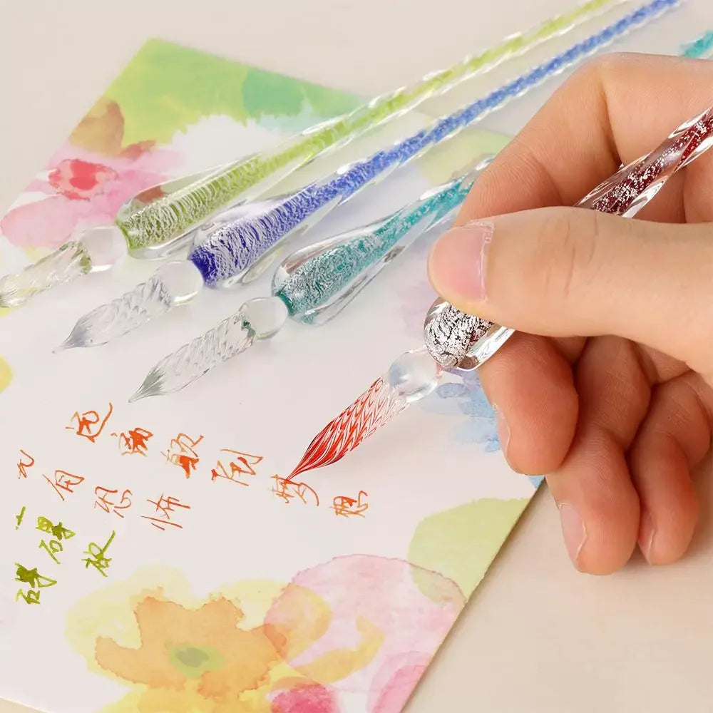 Buy The Best By Artsulli - Art is Long Life Short - Vintage Glass Dip Dipping Pen Painting Supplies Reusable Filling Ink Signature