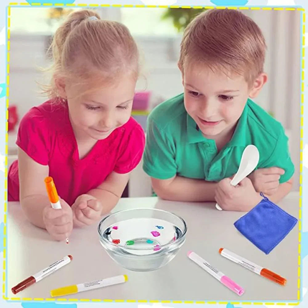 Buy The Best By Artsulli - Art is Long Life Short - Water Floating Pen Magical Ink Pens With Spoon Color Painting Chalk Graffiti Drawing