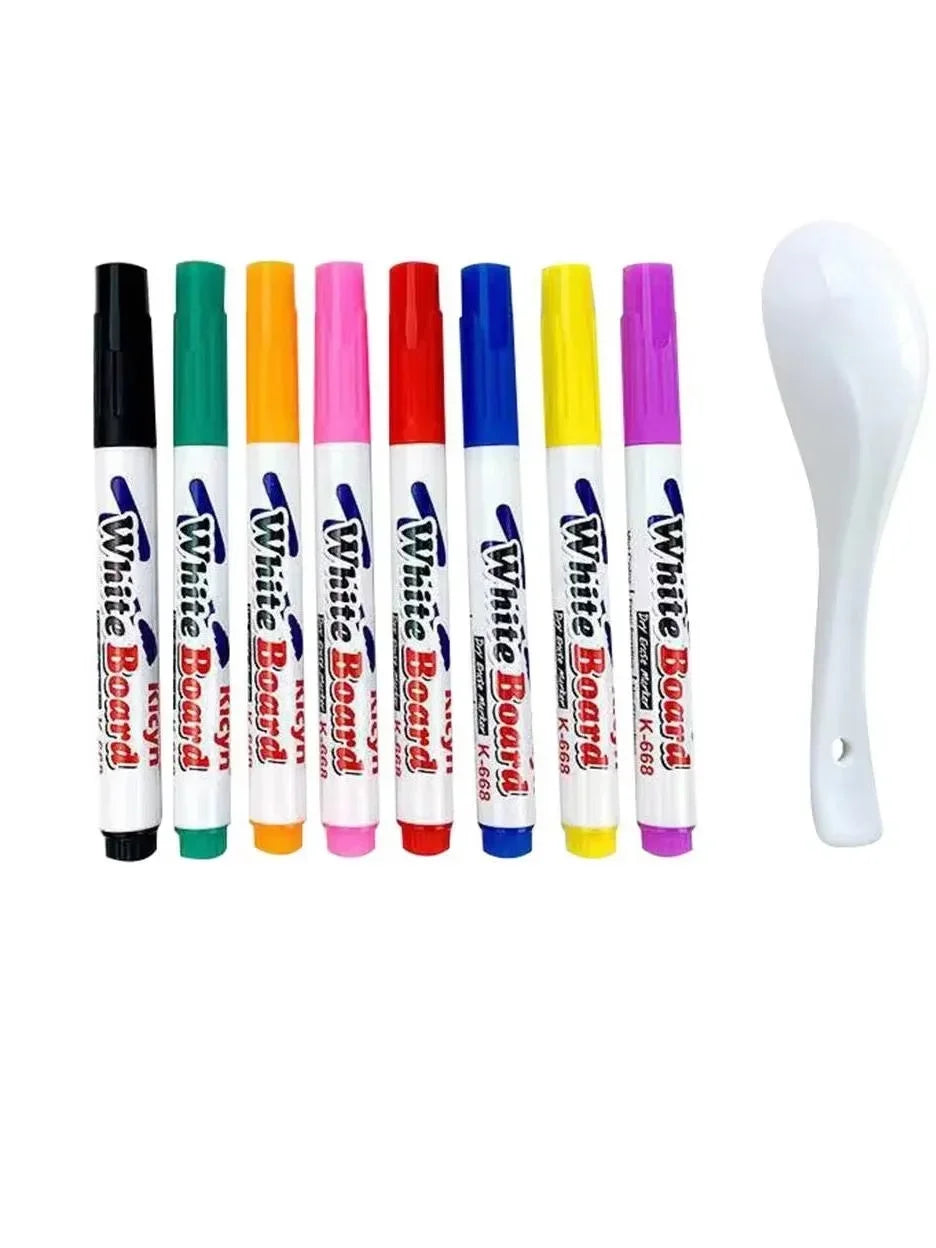 Buy The Best By Artsulli - Art is Long Life Short - Water Floating Pen Magical Ink Pens With Spoon Color Painting Chalk Graffiti Drawing